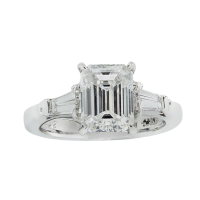 Emerald cut engagement ring