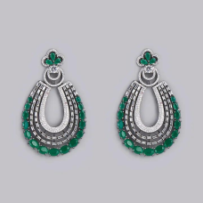 Emerald Diamond Fancy Cut Earrings