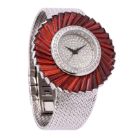 Exquisite Ruby and Diamond-Studded Watch